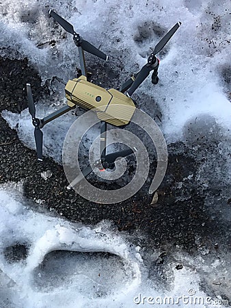 A drone on ice Stock Photo