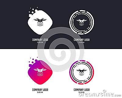 Drone icon. Quadrocopter symbol. Vector Vector Illustration