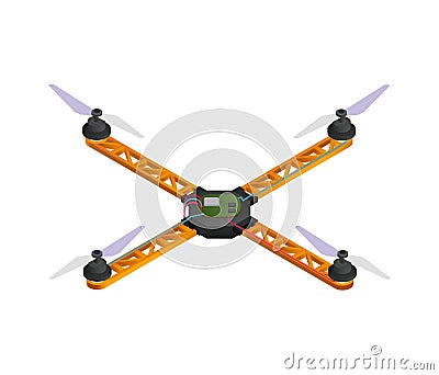 Drone Isometric Icon Vector Illustration