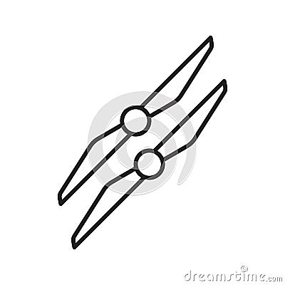 Drone line icon. Included the icons as drone, remote, controller, radar, map, signal and more line icon Vector Illustration