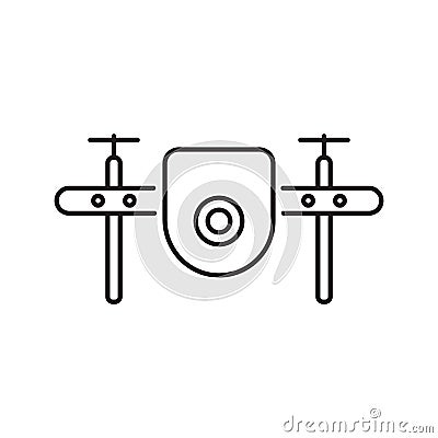 Drone line icon. Included the icons as drone, remote, controller, radar, map, signal and more line icon Vector Illustration