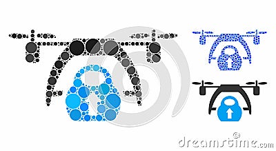 Drone Loading Composition Icon of Spheric Items Stock Photo