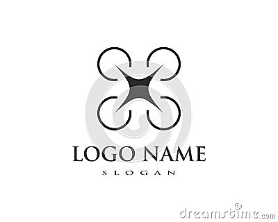 Drone logo vector Vector Illustration