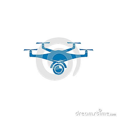 Drone logo vector icon design Vector Illustration