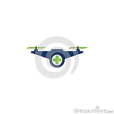 Drone Medical Logo Icon Design Stock Photo