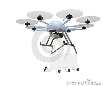 Drone mobile advertising Stock Photo