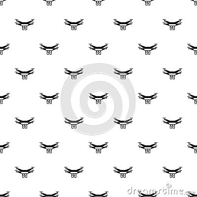 Drone pattern, simple style Vector Illustration