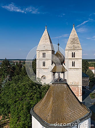 Jak`s Romanesque abbey church, Hungary Stock Photo