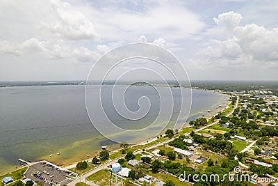 Drone photo Lake Charles Sebring FL USA Stock Photo