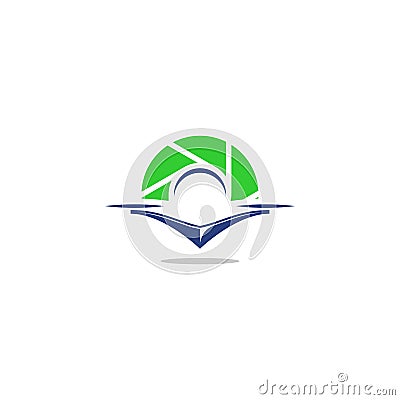 Drone photography vector logo Vector Illustration