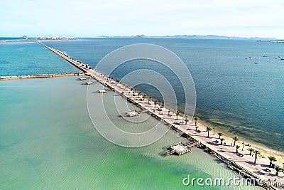 Drone point of view seafront of San Pedro del Pinatar Stock Photo