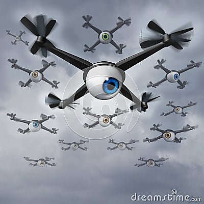 Drone Privacy Issues Stock Photo