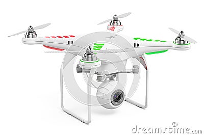Drone quadcopter with 4k video camera Stock Photo