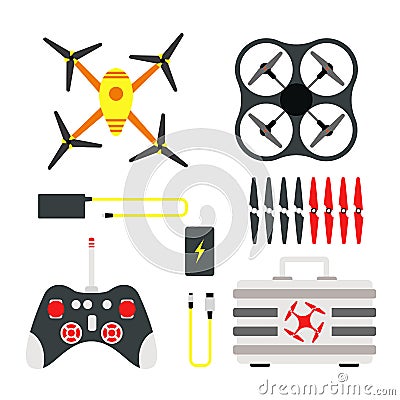 Drone quadcopter vector. Vector Illustration