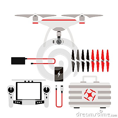 Drone quadcopter vector. Vector Illustration