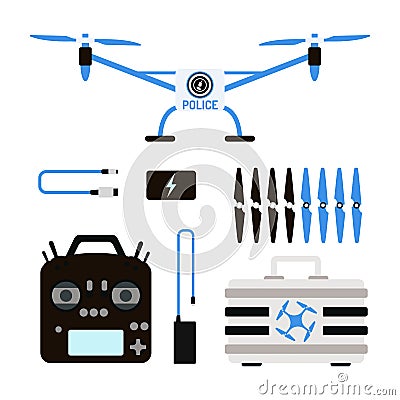 Drone quadcopter vector. Vector Illustration