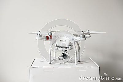 Drone quadrocopter Dji Phantom 3 Advanced Editorial Stock Photo