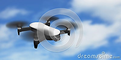 Drone quadrocopter flight uav Stock Photo