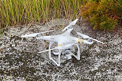 Drone quadrocopter Phantom PRO Professional with high resolution digital camera Editorial Stock Photo