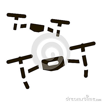 drone racing icon Vector Glyph Illustration Vector Illustration