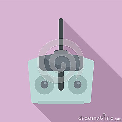 Drone remote control icon, flat style Vector Illustration