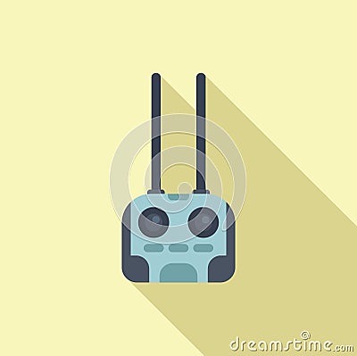 Drone remote control icon flat vector. Smart digital Vector Illustration