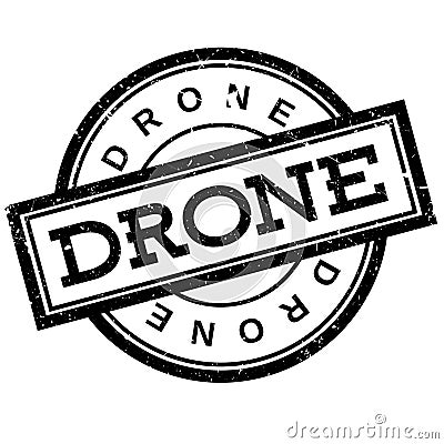 Drone rubber stamp Vector Illustration