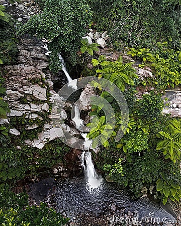 Lovely waterfall in the mountains Stock Photo