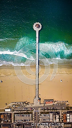 Manhattan beach pier Stock Photo