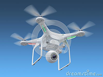 Drone in sky Stock Photo