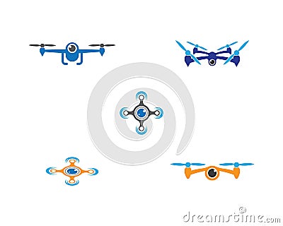 Drone symbol vector icon Vector Illustration