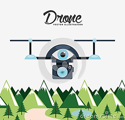 Drone technology design Vector Illustration