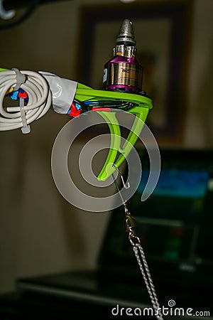 A drone test set designed for testing the electronics of medium size drones. Editorial Stock Photo