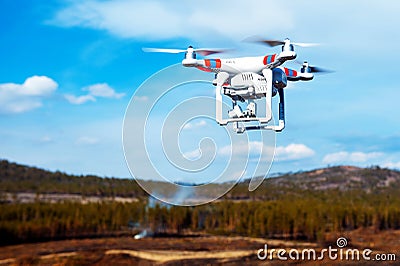 Drone up in the air Editorial Stock Photo