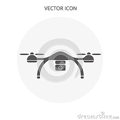 Drone vector flat design Vector Illustration