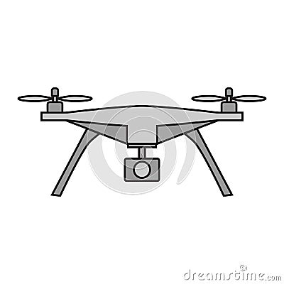 Drone vector icon on white background. Vector Illustration