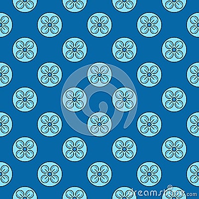 Drone vector Multirotor concept colored round seamless pattern Stock Photo