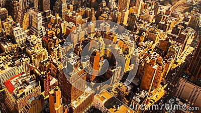 Drone view of New York Stock Photo