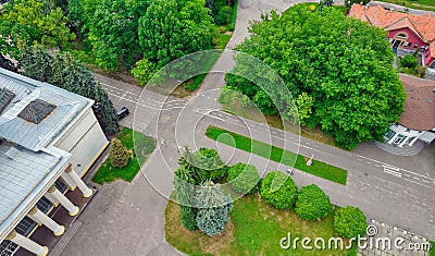 Drone view over National Expocenter in Kyiv, Ukraiine Stock Photo