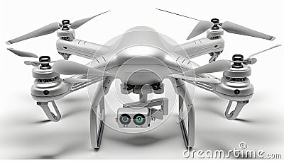 white drone on white background Stock Photo