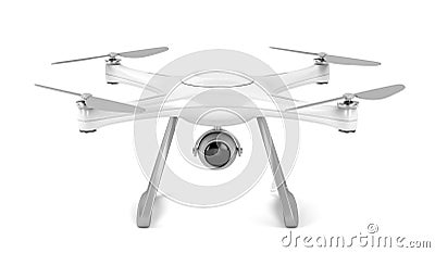 Drone on white background Stock Photo