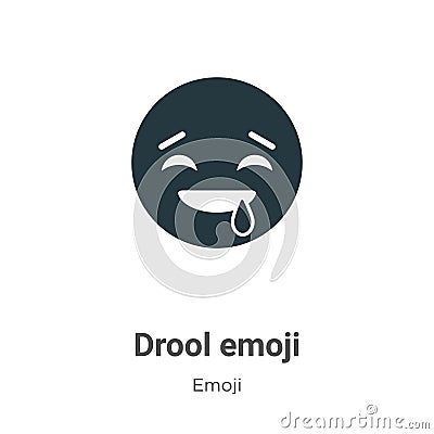 Drool emoji vector icon on white background. Flat vector drool emoji icon symbol sign from modern emoji collection for mobile Vector Illustration