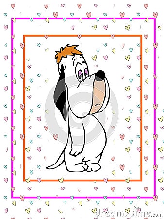 Droopy cartoon character Illustration drawing Editorial Stock Photo