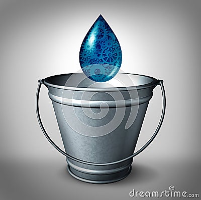 Drop In The Bucket Stock Photo