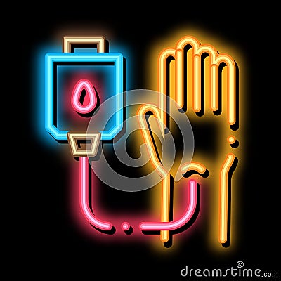 Drop Counter neon glow icon illustration Vector Illustration