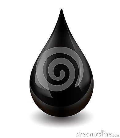 Drop of Crude Oil Vector Illustration