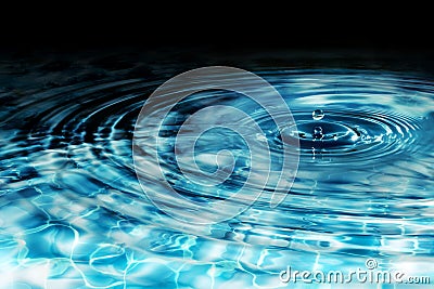 Drop in crystal clear water Stock Photo