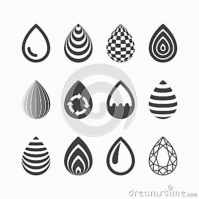 Drop icons Vector Illustration