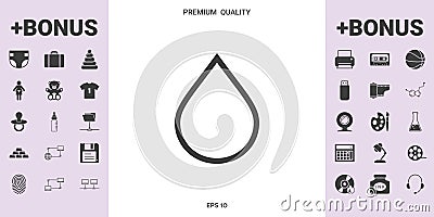 Drop line icon Vector Illustration