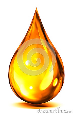 Drop of oil or fuel Stock Photo